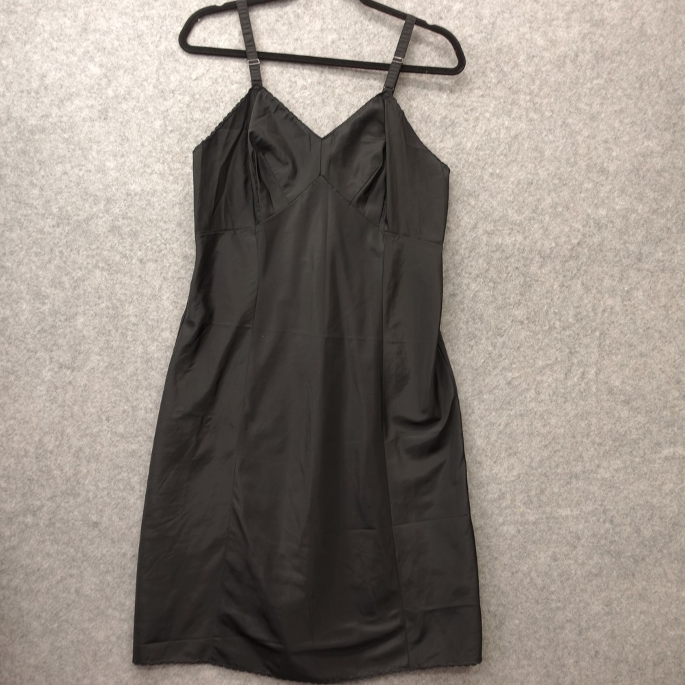 Vintage 60s Little Black Dress Womens XS 36 Goth Coquette Full Slip WONDER MAID